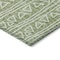 Homeroots 9' X 12' Green And Ivory Geometric Washable Indoor Outdoor Area Rug 583496 - alternate 3