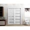 Sartodoors Sliding Closet Bypass Doors 36 x 80in, Quadro 4445 Nordic White W/ Frosted Glass, Sturdy Rails QUADRO4445DBD-NOR-36 - alternate 1