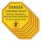 Signmission Danger Confined Space Special Train, 10 inch X 10 inch, Aluminum Metal Signs, 5PK OC-A-5Pack-10-44 - alternate 1