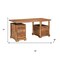 Homeroots 68" Brown Solid Wood Writing Desk and Bookshelf Set With Four Drawers 634357 - alternate 6