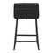 Homeroots Set of Two 26" Black Faux Leather and Steel Counter Height Bar Chairs, 2PK 555731 - alternate 4