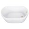 Kingston Brass 52-Inch Acrylic Oval Double Slipper Freestanding Tub with Overflow/Drain Assembly VTRS522928M2 - alternate 1