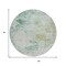 Homeroots 8' Beige Teal Blue And Ivory Round Abstract Washable Indoor Outdoor Area Rug 630809 - alternate 3
