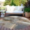 Homeroots 8' Khaki And Brown Round Abstract Washable Indoor Outdoor Area Rug 609294 - alternate 7