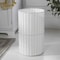 Happimess Cecil Modern 4.13-Gallon Faux Wicker Cylinder Waste Basket, White HPM1100D - alternate 1