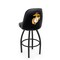 Holland Bar Stool Co Logo Grizzly Marine Corps Red/Yellow 25 in. Swivel Counter Stool with Black Wrinkle Finish L048 - alternate 1