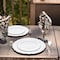 Smarty Had A Party White Vintage Round Disposable Plastic Dinnerware  Set (120 Dinner Plates+120 Salad Plates), 240PK 860WHVP-CASE - alternate 1