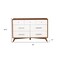 Homeroots 56" Brown and White Solid Wood Seven Drawer Double Dresser 524152 - alternate 5