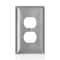 Leviton WallPlate, DuplexOutlet, StainlessSteel SSJ8-C40 - alternate 1