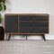 Homeroots 63" Brown and Black Solid Wood Three Drawer Double Dresser 518625 - alternate 3