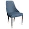 Leisuremod Allure Modern Dining Chair In Yale Blue Fabric and Oak Wood Legs AC49BU - alternate 1