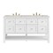 James Martin Vanities Breckenridge 60'' D Vanity, Bright White, w/ Jasmine Pearl Quartz Top w/FreePower Wireless Charger 330-V60D-BW-FEJP - alternate 1