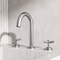 Vigo Jewel Two Handle Three-Hole Widespread Bathroom Faucet with Cross Handles in Brushed Nickel VG01308BN - alternate 3