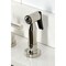Kingston Brass Double-Handle Widespread Kitchen Faucet with Knurled Handle and Brass Sprayer, Polished Nickel KS8726KNLBS - alternate 3