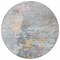 Homeroots 8' Granite Gray Round Abstract Washable Indoor Outdoor Area Rug 607790 - alternate 6