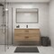 Homeroots 24" Natural Wood Floating Bathroom Vanity With White Sink And Two Drawers 624197 - alternate 2