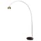 Leisuremod Arco Arched Floor Lamp 75.6in Height with Black Round Marble Base and Metal Dome Lamp Shade, Gold ALBL-BGG-13GG - alternate 1