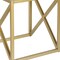 Homeroots 22" Brass And Clear Glass And Steel Square End Table 543839 - alternate 3