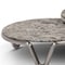 Homeroots 55" Gray and Silver Wood and Stainless Steel Round Coffee Table 714604 - alternate 3