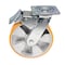Vestil Polyurethane Swivel With Total Brake Caster 8 In. x 2 In. 1543 lb Orange/Silver CST-VE-8X2PUA-SWTB - alternate 3