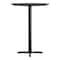 Flash Furniture Commercial 31.25" Black Faux Marble HPL Tabletop with Black Bar Height X Base ST-RD31-BKMAR-T2222B-GG - alternate 5