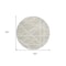 Homeroots 8' Beige And Ivory Round Geometric Washable Indoor Outdoor Area Rug 600416 - alternate 6