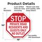 Signmission Stop Private Road Residents and Gue, 10 Inch X 10 Inch, Aluminum Metal Signs OC-A-10-83 - alternate 3