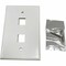 Eaton Tripp Lite Series Safe-IT 2-Port Single-Gang Keystone Wall Plate, Antibacterial, Ivory Gloss, TAA N042AB-002-IVG - alternate 2