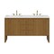 James Martin Vanities Hudson 60" Double Vanity, Honey Oak w/ 3 CM White Zeus Silestone Top 435-V60D-HNO-3WZ - alternate 1