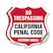 Signmission California No Trespassing Shield Sign Ca, 12 inch X 12 inch, Vinyl Decal, 2PK SHI-D-2PACK-12-368 - alternate 1