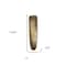 Homeroots 12" Antiqued Gold Ribbed Aluminum Wall Vase 627520 - alternate 2