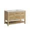 James Martin Vanities Breckenridge 48'' S Vanity, Light Natural Oak w/ Jasmine Pearl Top w/FreePower Wireless Charger 330-V48-LNO-FEJP - alternate 4