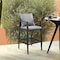 Armen Living Cayman Outdoor Patio Counter Height Bar Stool in Aluminum with Gray Cushions LCCCBABL26 - alternate 6