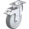 Blickle Swivel Plate Caster, TPR, 5", Brake, Number of Wheels: 1 L-TPA 127KF-12-FI - alternate 1