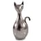 Homeroots 11" Silver Aluminum Cat Tabletop Sculpture 628124 - alternate 1