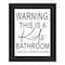 Homeroots Kids Bathroom Black Framed Print Bathroom Wall Art 530096 - alternate 1