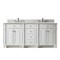 James Martin Vanities Bristol 72'' D Vanity, Bright White w/ Jasmine Pearl Silestone Top w/FreePower Wireless Charger 157-V72-BW-FEJP - alternate 1
