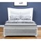 Homeroots Silver And White Faux Crystal Bling Wood And Upholstery Lighted Full Bed Frame 564759 - alternate 1