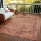 Homeroots 9' X 12' Terra Cotta And Salmon Aztec Washable Indoor Outdoor Area Rug 615582 - alternate 3