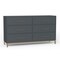 Homeroots 63" Dark Gray Solid Wood Six Drawer Double Dresser 524128 - alternate 5