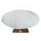 Homeroots 47" White And Gold Rounded Steel Pedestal Base Dining Table 394609 - alternate 4
