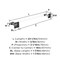 Amerock Glacio Clear/Brushed Nickel Contemporary 18 in 457 mm Towel Bar BH36063CG10 - alternate 2