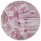 Homeroots 8' Plum Mauve And Pink Round Floral Washable Indoor Outdoor Area Rug 582760 - alternate 4