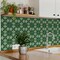Homeroots 12" x 12" Green Vinyl Arabesque Peel And Stick Removable Tiles 569240 - alternate 3