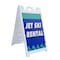 Signmission Jet Ski Rental, A-Frame & 2 Decals Installed, Heavy-Duty Plastic Frame SBHD-D-2436-Jet Ski Rental - alternate 1