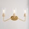 Vaxcel Beverly 3 Light Gold Muted Brass Bathroom Vanity Fixture Clear Glass Shade, LED Compatible W0442 - alternate 6