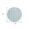 Homeroots 8' Aqua And Gray Round Plaid Washable Indoor Outdoor Area Rug 601316 - alternate 5