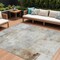 Homeroots 10' X 14' Linen Gray And Ivory Abstract Washable Indoor Outdoor Area Rug 616879 - alternate 1