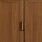 Homeroots Set Of Two Walnut Wood Corner Accent Cabinet With Two Doors 719682 - alternate 3