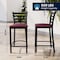 Flash Furniture HERCULES Black Ladder Back Metal Restaurant Counter Stool - Burgundy Vinyl Seat XU-DG697BLAD-24-BURV-GG - alternate 4